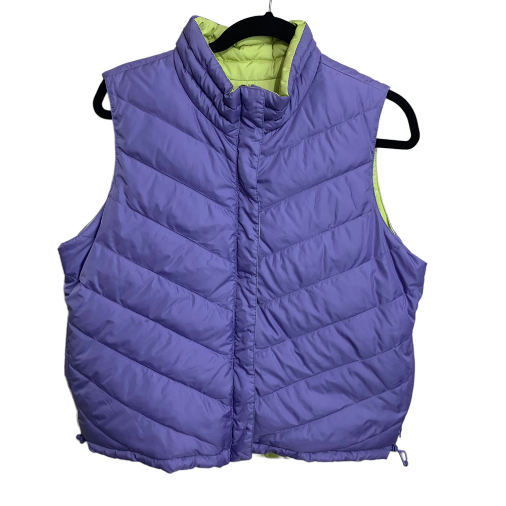 Coldwater Creek Reversible Goose Down Puffer Vest Women Size M